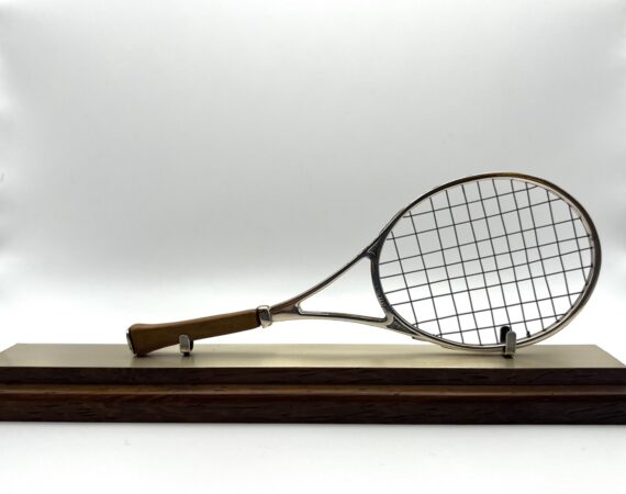 Racchetta da tennis in miniatura in argento e legno - Gioielleria De Vitis 1936 Sabaudia