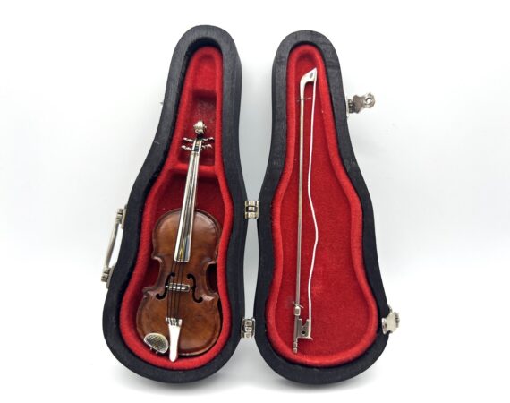 Miniatura violino in argento e legno - Gioielleria De Vitis 1936 Sabaudia