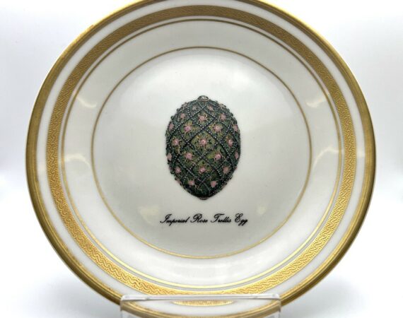 Piatto Rose Trellis Egg Fabergé porcellana di Limoges - Gioielleria De Vitis Sabaudia